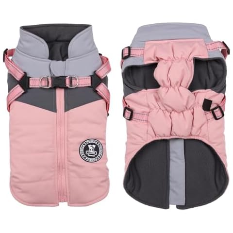 Poseca Waterproof Winter Dog Harness Coat Cover