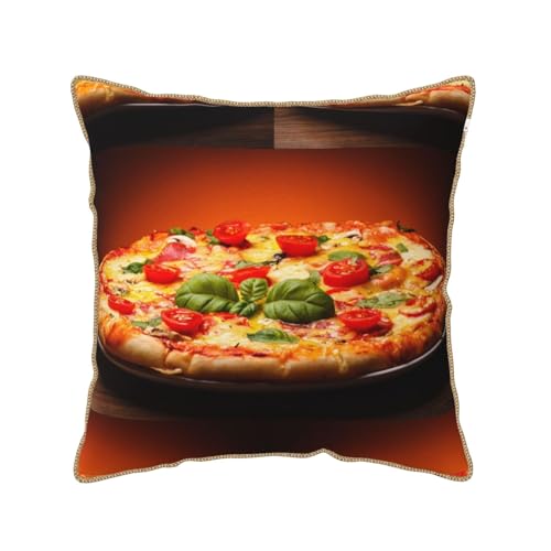 Housse de coussin velours pizza pour déco salon cocooning - 2