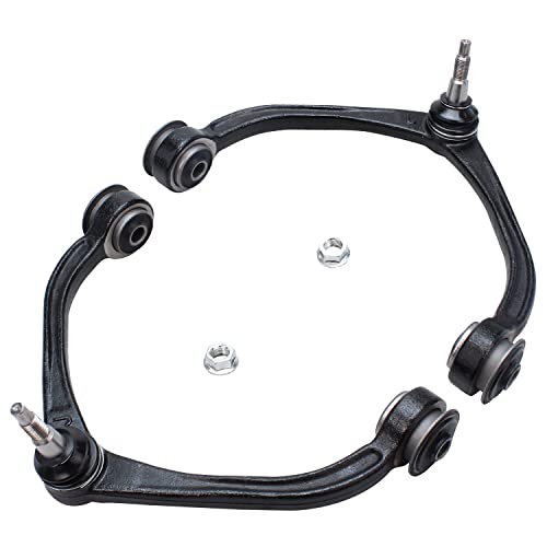 Image of Detroit Axle - 2WD Front End Kit for 05-09 Dodge Dakota Mitsubishi Raider, Upper Control Arms w /Ball Joint Tie Rods Front and Rear Shock Absorbers 2005 2006 2007 2008 2009 Replacement - 8pc Set