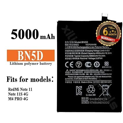Image of BN5D Battery for Redmi Note 11s /11S M4 Pro Battery with 6 Month Warranty**** (Y31)
