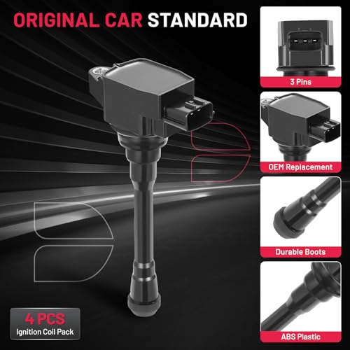 Image of BDFHYK Ignition Coil Packs Compatible with Nissan 2017-2018 Sentra 1.6L, 2013-2018 Sentra 1.8L, 2013-2019 NV200 2.0L,Coil for UF-739 UF-746 1788369 CUF549 C751 GN10241 5C1753 Set of 4