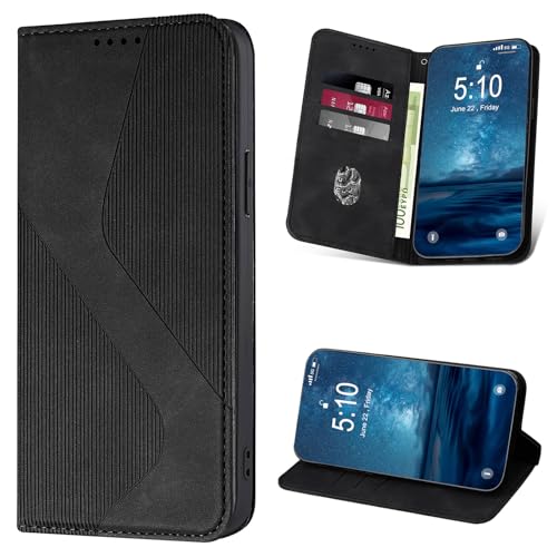 YIRRANZD Funda para Samsung Galaxy Xcover 4s / Xcover 4, Cubierta de Cuero PU Funda Libro con Tapa [Tarjetas], Flip Case Cover Billetera Carcasa para Samsung Xcover 4s / Xcover 4 (Negro)