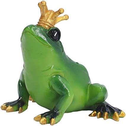 USHUN Frog Doll Sculpture Desktop Statue Decorations Resin Garden Decoration Outdoor Fountain Landscaping Pond Decoration for Kitchen Bedroom Garden