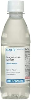 Major Magnesium Citrate Saline Laxative - Helps Relieve Occasional Constipation (Irregularity) - Lemon Flavor - 10 Fl. Oz. (1 Pack)
