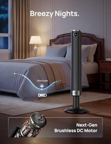 DREO Smart Tower Fan for Bedroom, 40”-45” Adjustable Height, 9 Speeds - Image 5