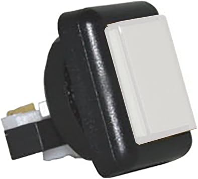 Suzo-Happ Med White Rectangular Video Lottery Term Pushbutton w Micro