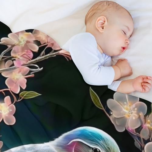 Couverture de lit oiseau en flannel douce 140x180cm - 5