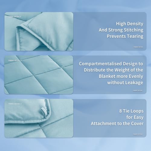 Topcee Weighted Blanket for Adults (20 lbs, 60" x 80") Queen Size Soft Cooling Heavy Blanket Sleeping, Apply to 190-210 lbs Body, Thick Breathable Blanket with Glass Bead, Easy Care