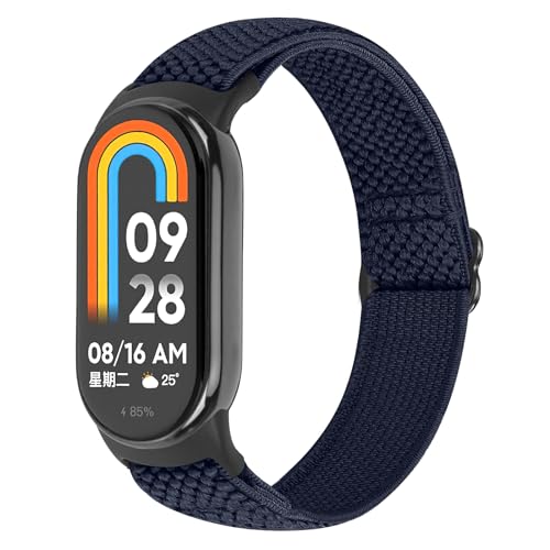 SOiiKE Bracelet Compatible avec Xiaomi Smart Band 8/9/10, Bracelet en Nylon Réglable Élastique Bracelet de Remplacement pour Mi Band 8/9/10
