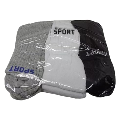 Meias Masculina Kit 12 Pares Cano Alto Longo Sport (37-43)