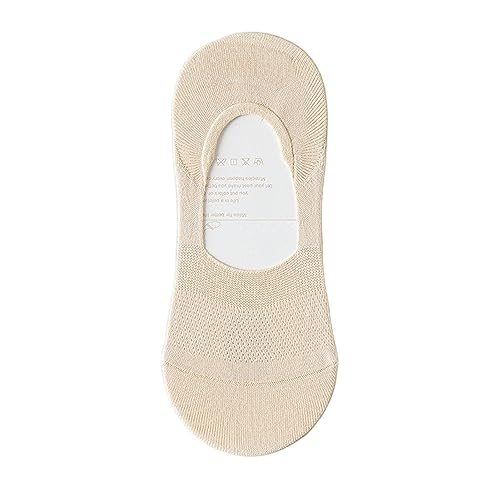 Yizelli 3 Pairs Breathable No Show Socks for Women Girls Cotton Low Cut Non-slip Summer Invisible Socks