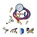SHERCHPRY Automotive Air Conditioner Pressure Gauge Manifold Hose Set Refrigeration Service Tool for Car Ac Repair and Recharge with Silicone Protective Covers Random Color