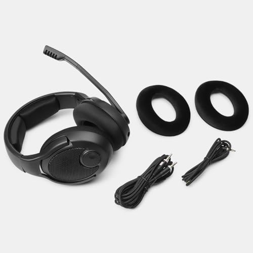 Image of DROP PC38X Gaming Headset - Open-Back Over-Ear Design with Noise-Cancelling Mic, Velour Earpads - Compatible with PC, PS5, PS4, Xbox, Switch, Mobile - Black