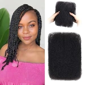 Afro Kinky-Curly Bulk Human Hair fo...