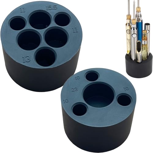Silicone Desk Stand Holder with Sticky and Stretchable Holes for Holding Various 5IO Pen Battery and E-go Pen Battery (Black)