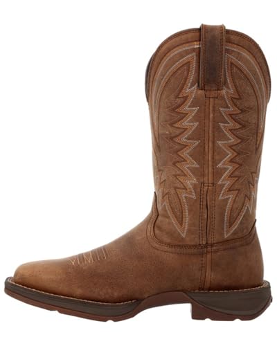 Durango Men's Rebel Performance Western Boot Broad Square Toe Brown 9.5 D(M) US3