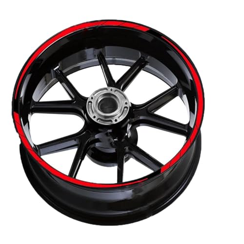 Autocollant de roue moto KYMCO XCITING et Downtown liseré de jante bande Rosso