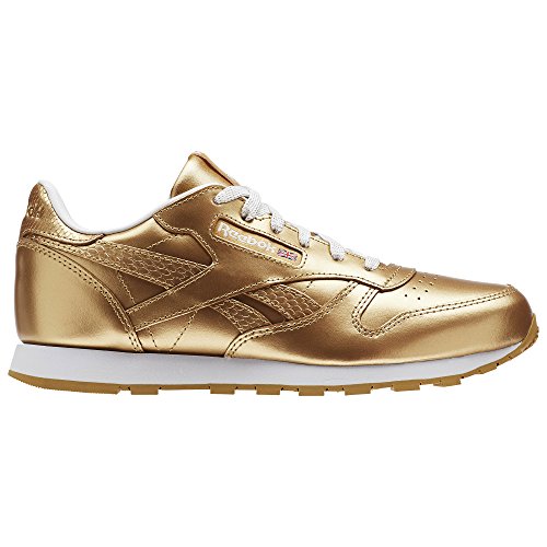 Reebok Klassieke lederen metalen BS8944 Juniors Trainers UK 4.5