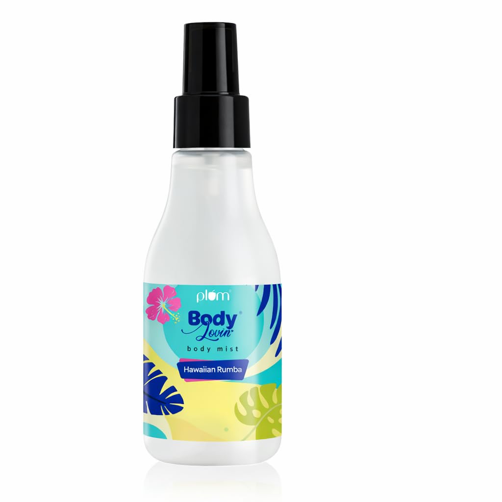 Plum BodyLovin' Hawaiian Rumba Body Mist | Long Lasting Beachy Fragrance For Women & Men With Gardenia & Vanilla | High On Fun | Travel-Friendly Perfume Body Spray 150 ml