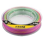 KAWA Angelschnur, PE Schnur, 9 Stränge, geflochten, 150 m, 5 Farben, Japan PE Angelschnur, Multifilament, 1.5# - 15kg