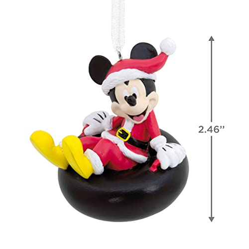 Hallmark Disney Mickey Mouse on Snow Tube Christmas Ornament