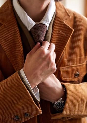 Men's Vintage Corduroy Blazer Jacket Retro Single Breasted Suit Sports Coat Formal Casual Prom4