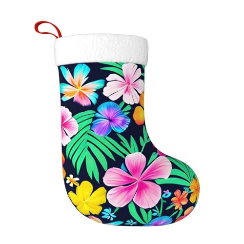 AthuAh Colorful Flowers Christmas Socks, Personalized Christmas Socks, Decorating Socks, Suitable