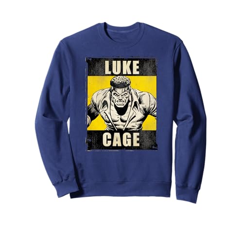 Marvel Luke Cage Distressed Simple Retrato Sudadera
