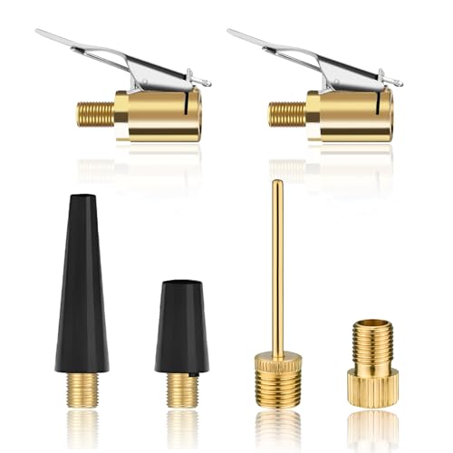 KQDRAVINE Adaptateur pour Valve Française, Kit Embout Gonfleur Compatible avec Bosch Easy Pump, Embout Gonflage Ballon, 6 Embout de Gonflage, Adaptateur Valve...