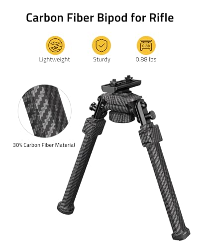 CVLIFE 30% Carbon Fiber Bipod for M-Rail Bipod Stable for Outdoor - image 2