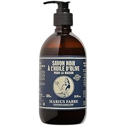Dispensador De Jabon Natura Marius Fabre Nature - Jabón Negro - Limpiador Multiusos Natural en dispensador, 500 ml