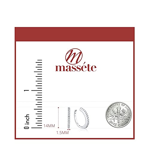 Sterling Silver Faux Conch Hoop Earrings With Simulated Diamonds Cartilage Ear Cuff For Non Pierced Ears #TOP1