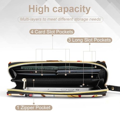 Leather Wallet for Women, Large Capacity, Zipper Closure, Multiple Pockets, Essential for Travel, Saint Bernard Dog Breed4