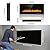 BREEZEHEAT 42 inch Electric Fireplace Wall Mounted/Freestanding-Ultra Thin Fireplace Inserts for Living Room with Double Heat Vent, Remote Control, Touch Screen, Led Flame, 8H Timer, 750w/1500w