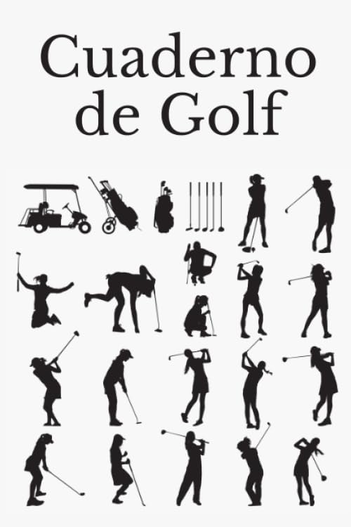 Cuaderno de Golf Libreta de Golf para registrar y tener un seguimiento de sus partidos de Golf- 15,24 x 22,86 cm con 110 Páginas - Ideal para el