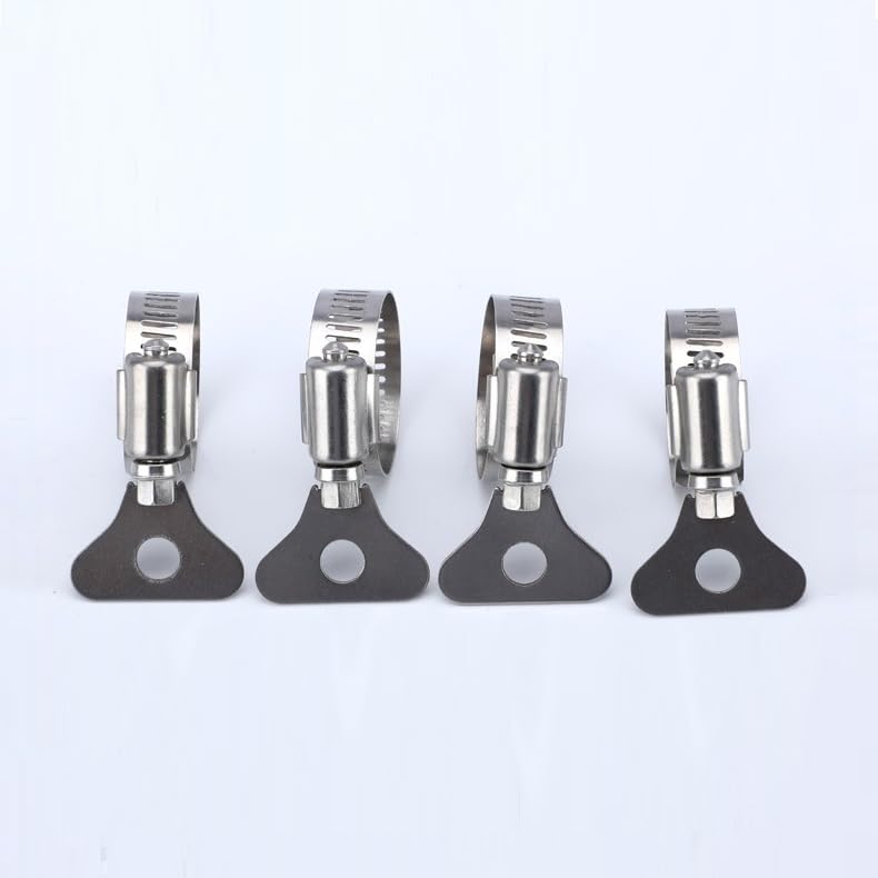 4 Pièces Anneaux De Fixation Rotatifs Pour Mât De Drapeau Avec Clips - Accessoires Solides Pour Événements Nationaux Et Cérémonies