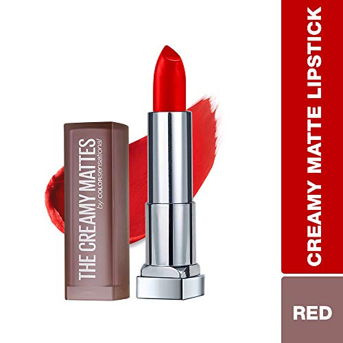 Image of Maybelline New York Color Sensational Creamy Matte Lipstick, 660 Touch of Spice, 3.9g And Maybelline New York Color Sensational Creamy Matte Lipstick, 690 Siren in Scarlet, 3.9g