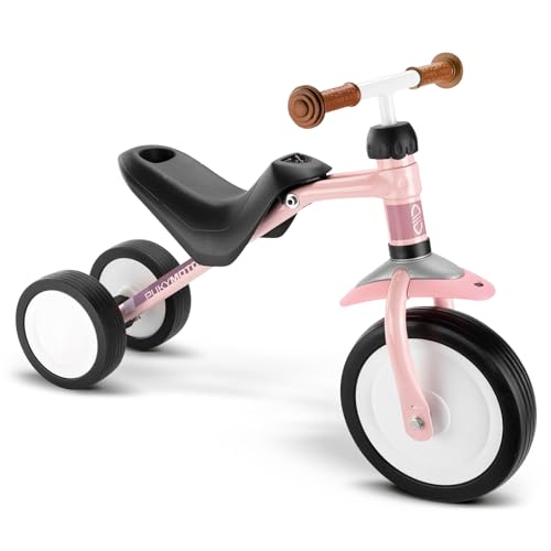 PUKY PUKYMOTO Laufrad Retro Rose | Dreirad & Kinder Fahrrad f&uuml;r Jungen und M&auml;dchen ab 1,5 Jahren | Mitwachsend | Ideal als erstes Balance-Fahrzeug | Br&uuml;cke zwischen Rutschfahrzeug und erstem Rad