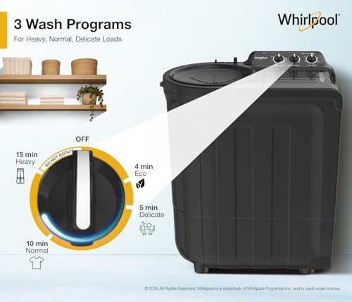 Image of Whirlpool 7.5 Kg 5 Star Magic Clean Semi-Automatic Top Loading Washing Machine (MAGIC CLEAN 7.5 GREY DAZZLE (5YR)-S, 15 Mint Quick Wash, 2026 Model)