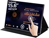 AHXJKA 15.6' Touchscreen Portable Monitor FHD 1080P IPS/HDR Laptop Screen Extender for Gaming and Computer Display, Travel Monitor with Speaker Compatible with Laptop PC Phone PS Xbox Switch