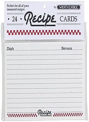 HIC Kitchen Weatherbee Recipe Cards, 3-Inches x 5-Inches, Set of 24 image 4