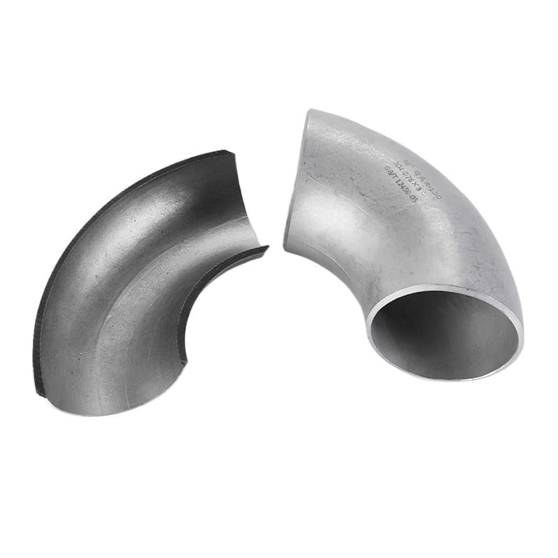 Coude d'emboutissage inox 304 90° à angle droit avec finition décapée - 3