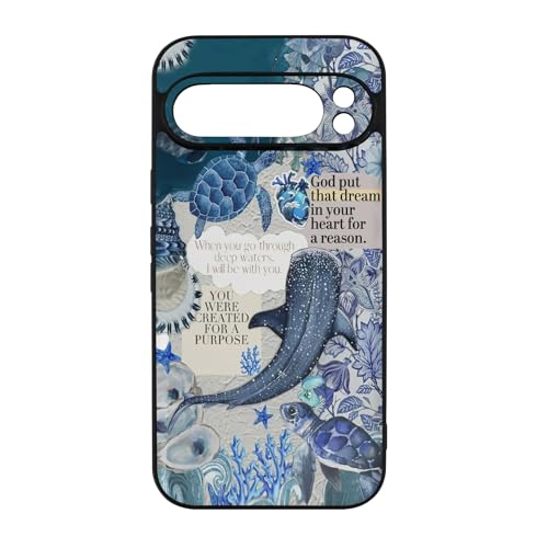 qizjio Whale Shark Phone Case Shockproof Protective Christian Cover for Google Pixel 9 Pro