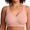 Soft Intention Jelly Wireless Bra Seamless Push Up Full Coverage Supportive Everyday Sport T-Shirt Bra Regular & Plus Size Nude