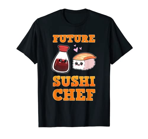 Future Sushi Chef Anime Figure Japanese Foodie T-Shirt