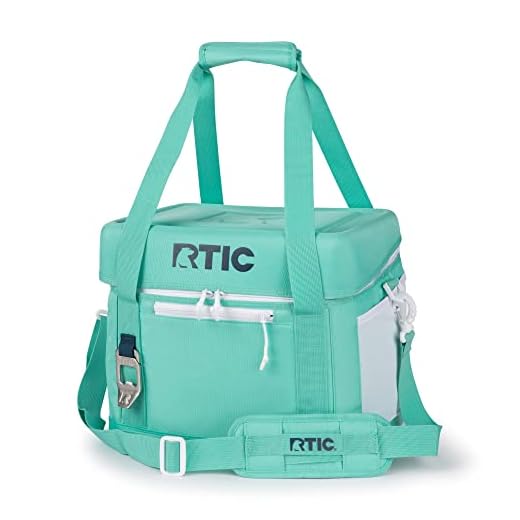 RTIC 28 Can Everyday Cooler, Soft Sided Portable Insulated Cooling for Lunch, Beach, Drink, Beverage, Travel, Camping, Picnic, for Men and Women, Sea Glass