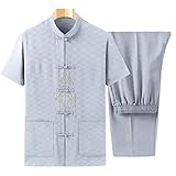 Tai chi Características uniformes: pantalones de cintura elástica;Diseño oriental simple y clásico, adecuado para la mayoría de los hombres adultos de todas las edades.