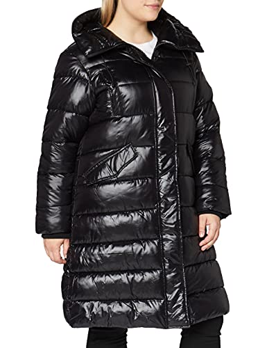 Superdry Womens HIGH Shine Duvet Coat Jacket, Black, M...