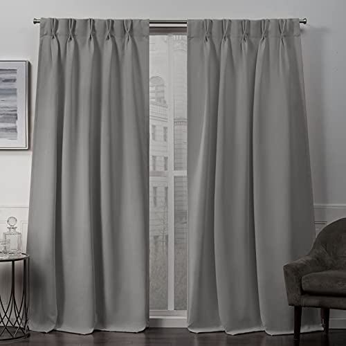 Exclusive Home Curtains Panel Pair, 100% Polyester, Veridian Grey, 84" Length, W 52" x L 83.9" (1 Panels)