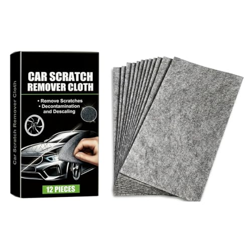 12pcs Car Scratch Repair Cloth Nano Sparkle Cloth for Car Scratches Scratch Remover for Cars and Car Polish Cloth Multi Purpose Cleaning Cloth for Water Spots and Paint Surface Care